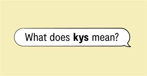 Kys mean in text. Things To Know About Kys mean in text. 